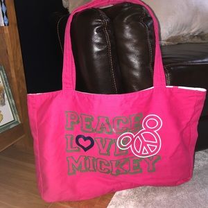 Peace Love & Mickey Disney Reversible Tote Bag